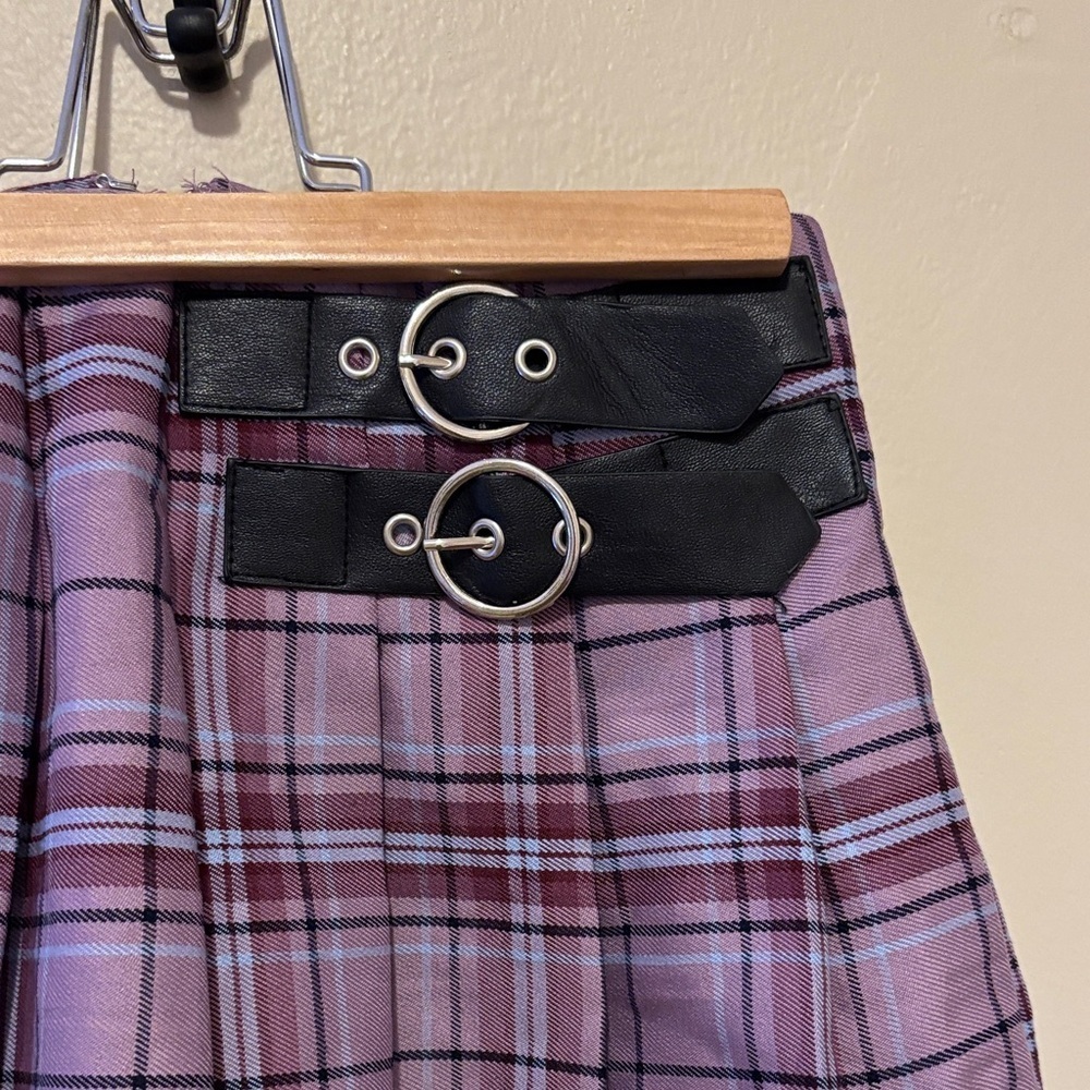 Forever 21 Lavender Plaid Mini Skirt - Picture 2 of 2
